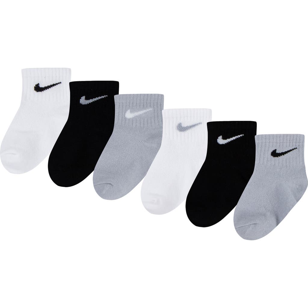 Nike Assorted 6-pack Cotton Blend Socks In Black