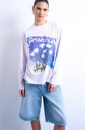 Topshop Provence Graphic Long Sleeve T-Shirt
