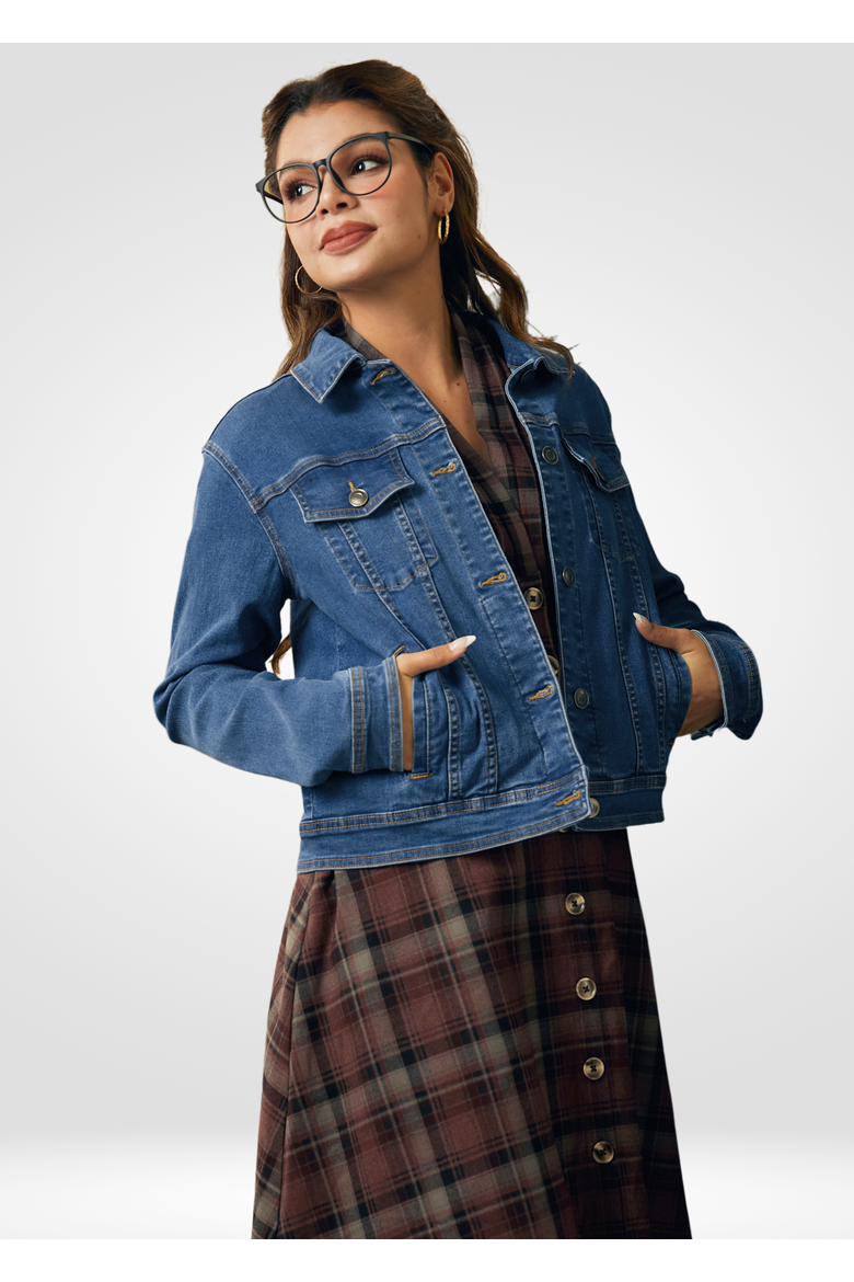 Over the Rainbow Denim Jacket, Main, color, Faded Sky Medium Wash