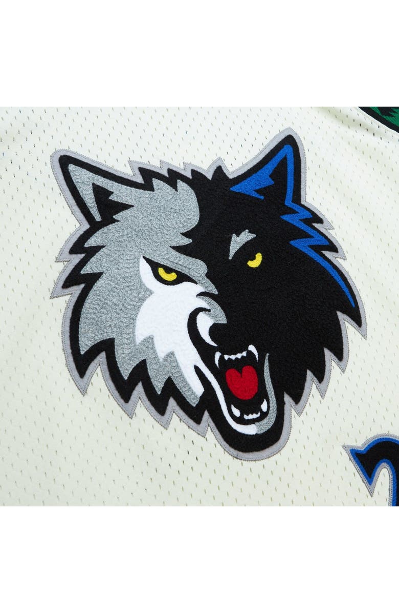 Mitchell & Ness Men's Mitchell & Ness Kevin Garnett Cream Minnesota Timberwolves Chainstitch Swingman Jersey, Alternate, color, Cream