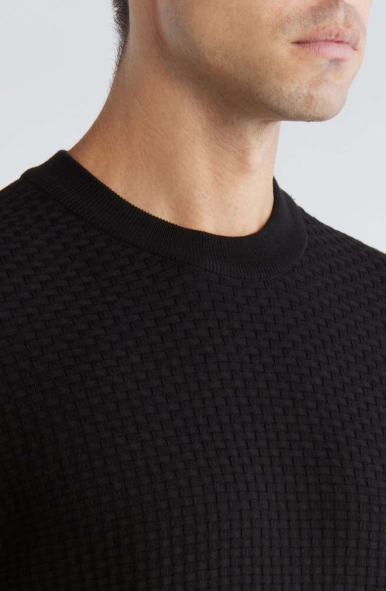 BOSS Imberto Textured Sweater, Alternate, color, Black
