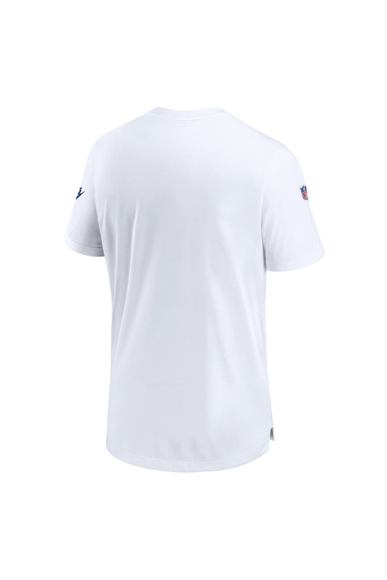 Men's Nike White Tennessee Titans Oilers Throwback Sideline Coach Alternate Performance T-Shirt, Alternate, color, White