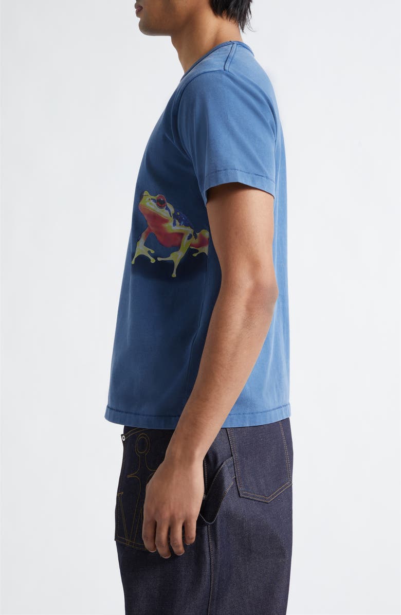 JW Anderson Peeking Frog Graphic T-Shirt, Alternate, color, Mid Blue