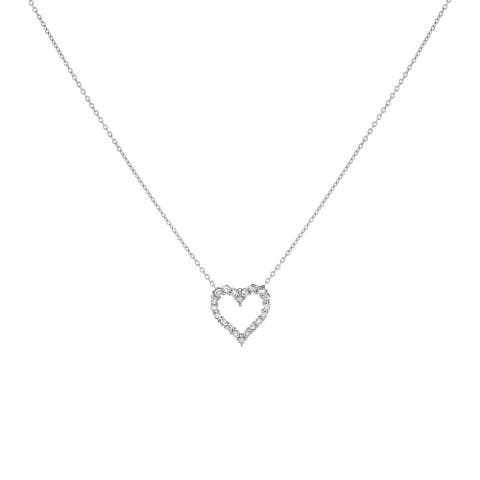 Classic Diamond Heart Necklace 14K