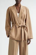 Lafayette 148 New York Tropical Wool Blend Tie Back Jacket