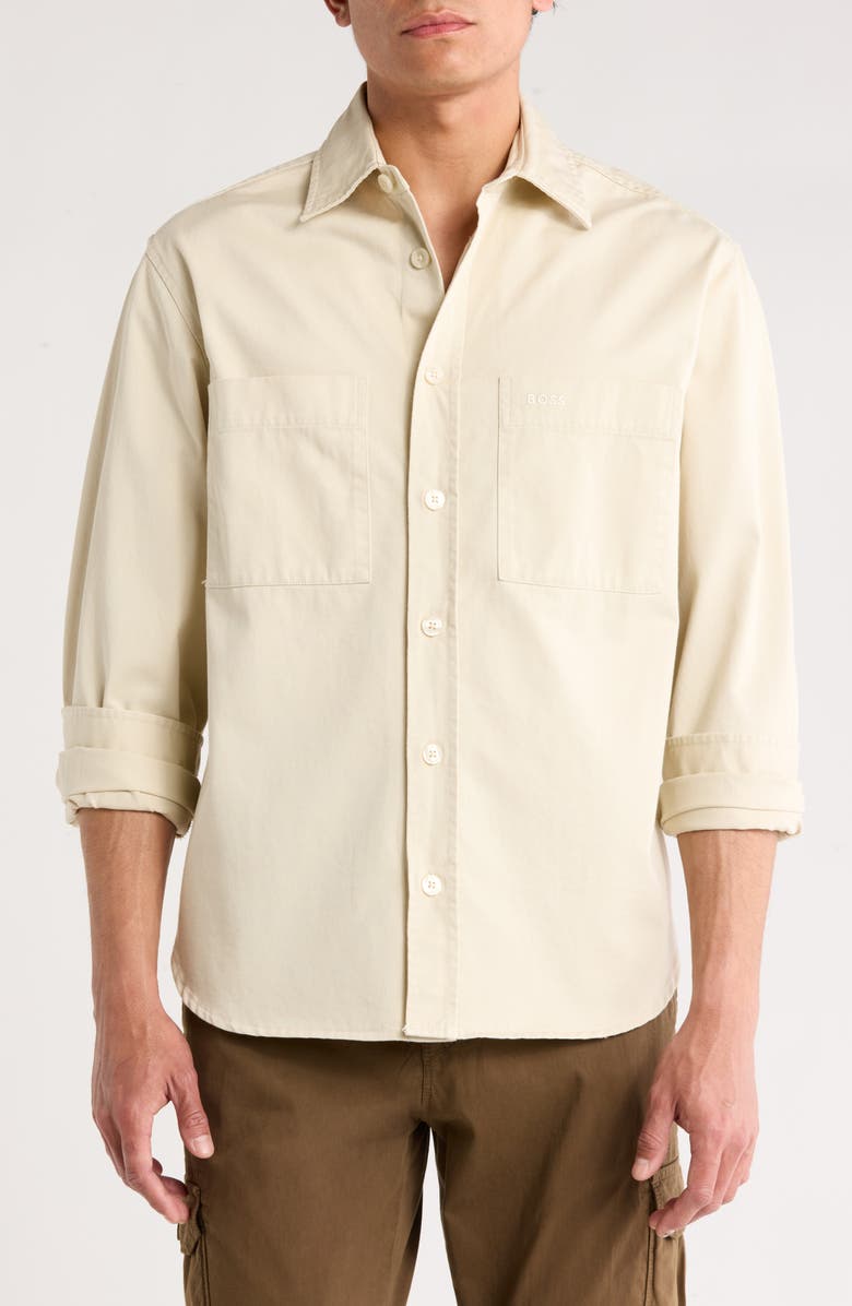 BOSS C-Owen Cotton Button-Up Shirt, Main, color,