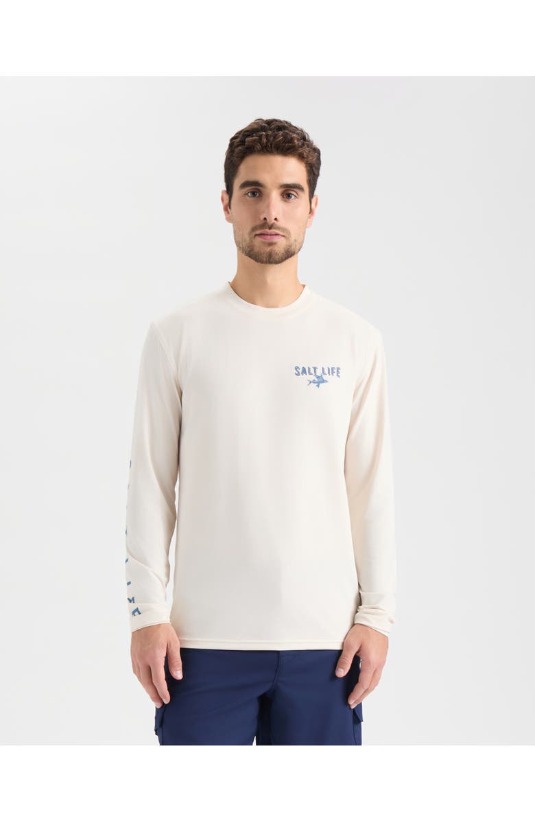 Salt Life Sky Bound SLX Performance Long Sleeve, Main, color, Chalk Heather