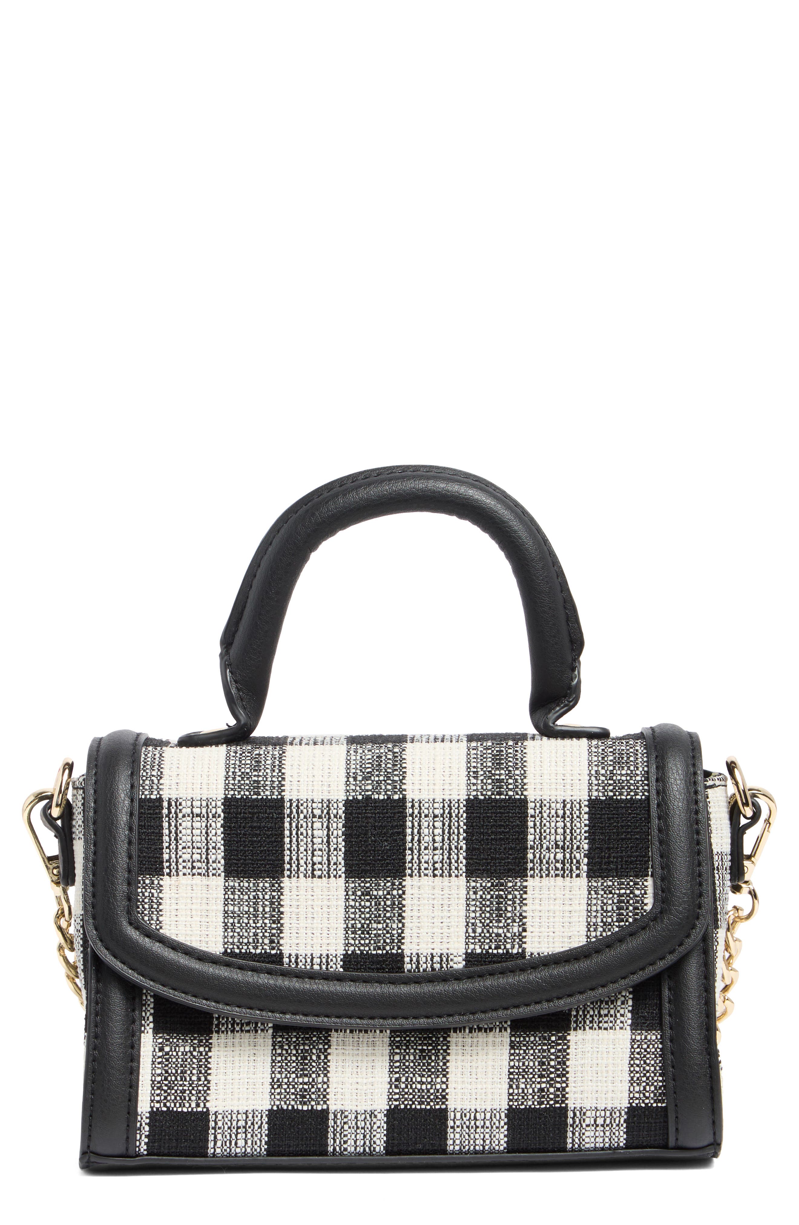 Madden Girl Tweed Top Handle Bag, Main, color, 