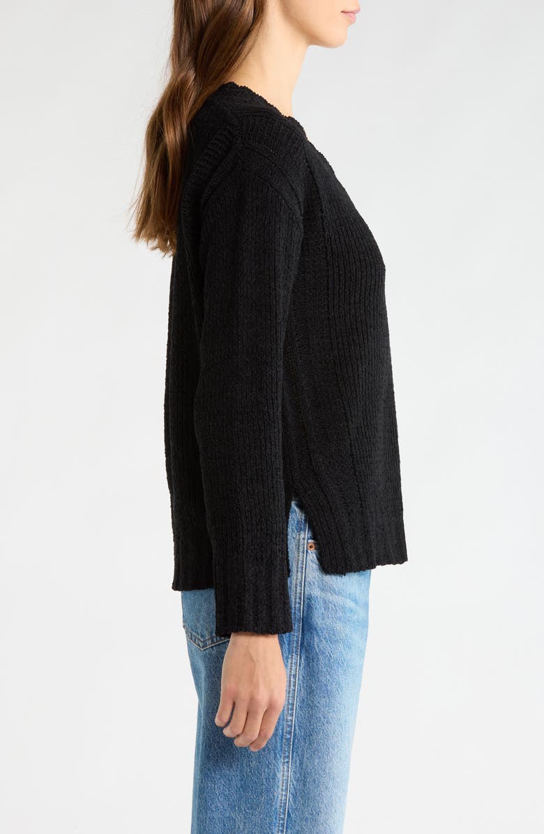 Tommy Bahama Malibu Chenille Sweater, Alternate, color, Black