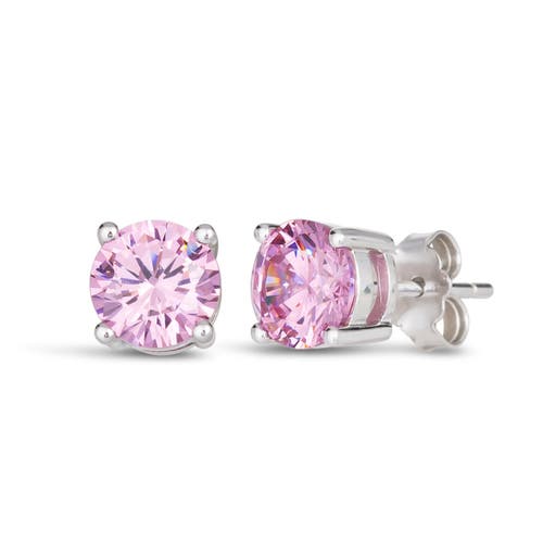 Anna Zuckerman Rainbow Gem Studs In Bubble Gum