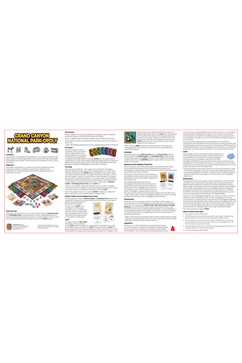 Grand Canyon National Park Opoly, Alternate, color, Multicolor