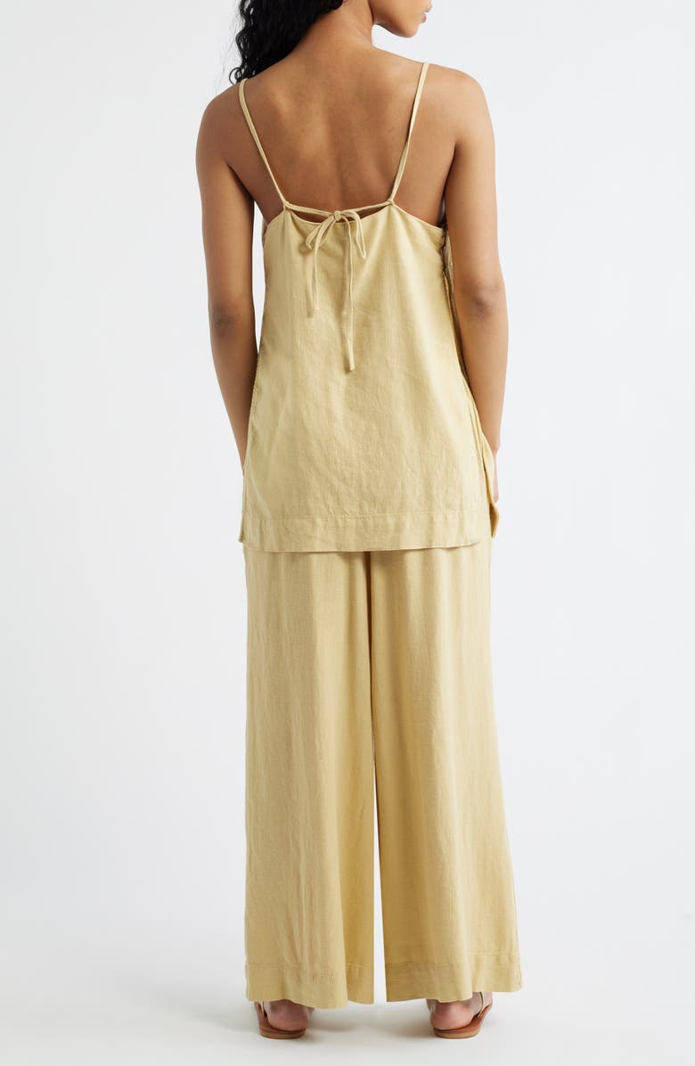 Free People Sightseer Longline Square Neck Top & Wide Leg Pants Set, Alternate, color, Pampas