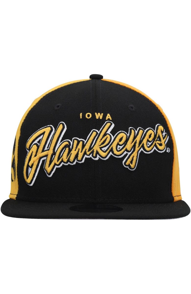 New Era Men's New Era Black Iowa Hawkeyes Outright 9FIFTY Snapback Hat, Alternate, color, Black