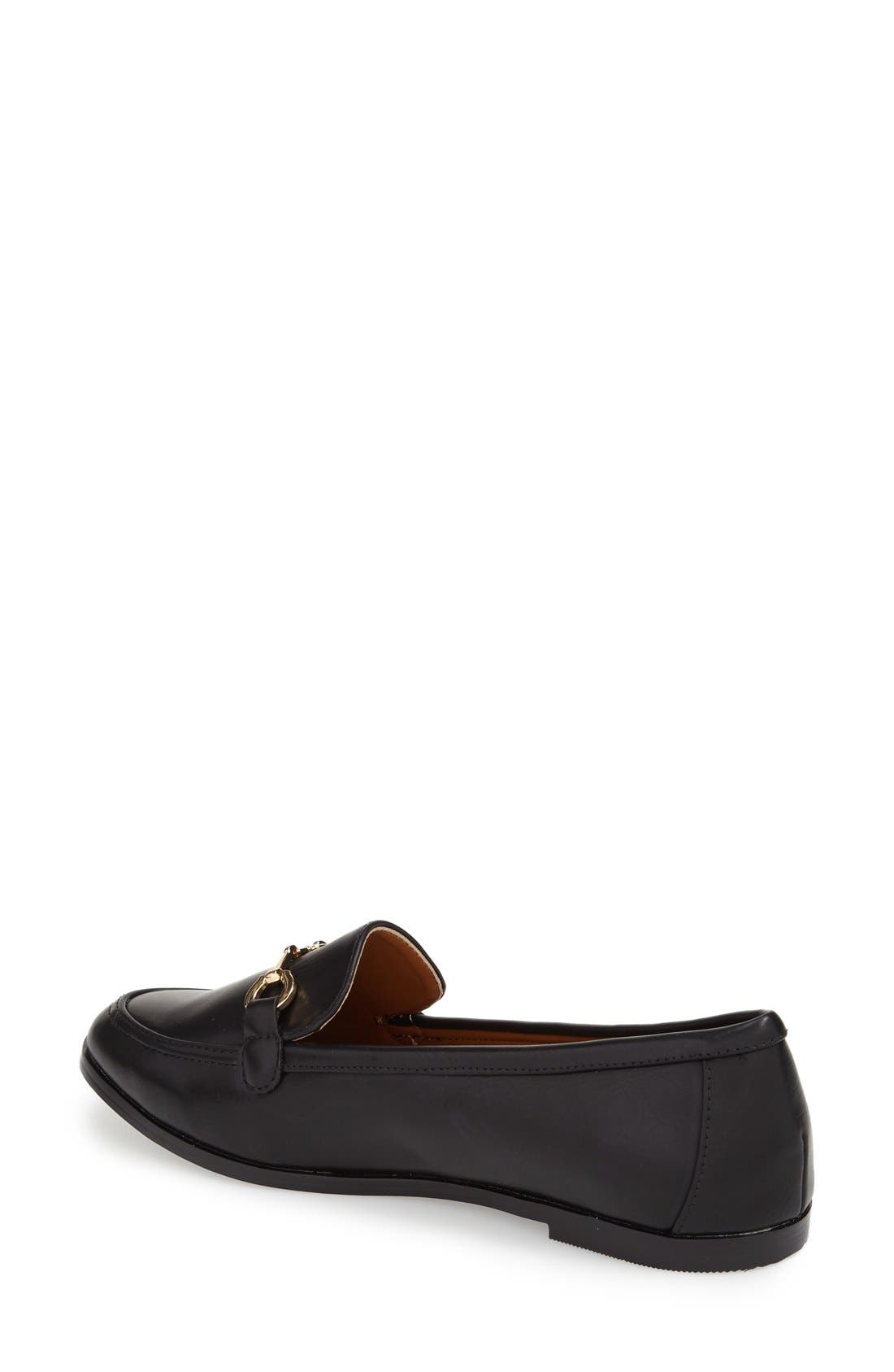 'Lucy' Bit Loafer, Alternate, color, BLACK