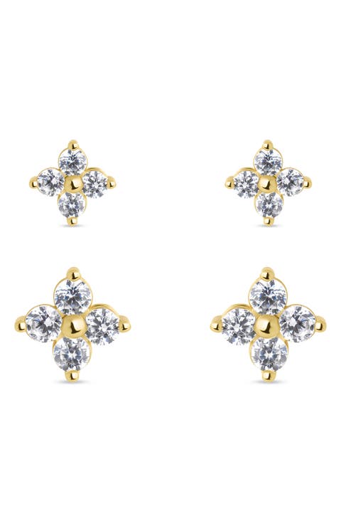 CZ Cluster 2-Pack Stud Earrings