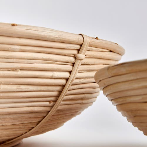 Napa Home & Garden Set Of 2 Cane Rattan Low Bowl In Nude