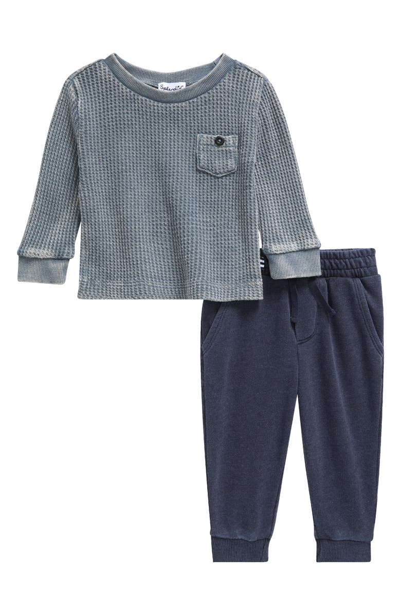 Splendid Thermal Shirt & Sweatpants Set, Main, color, 