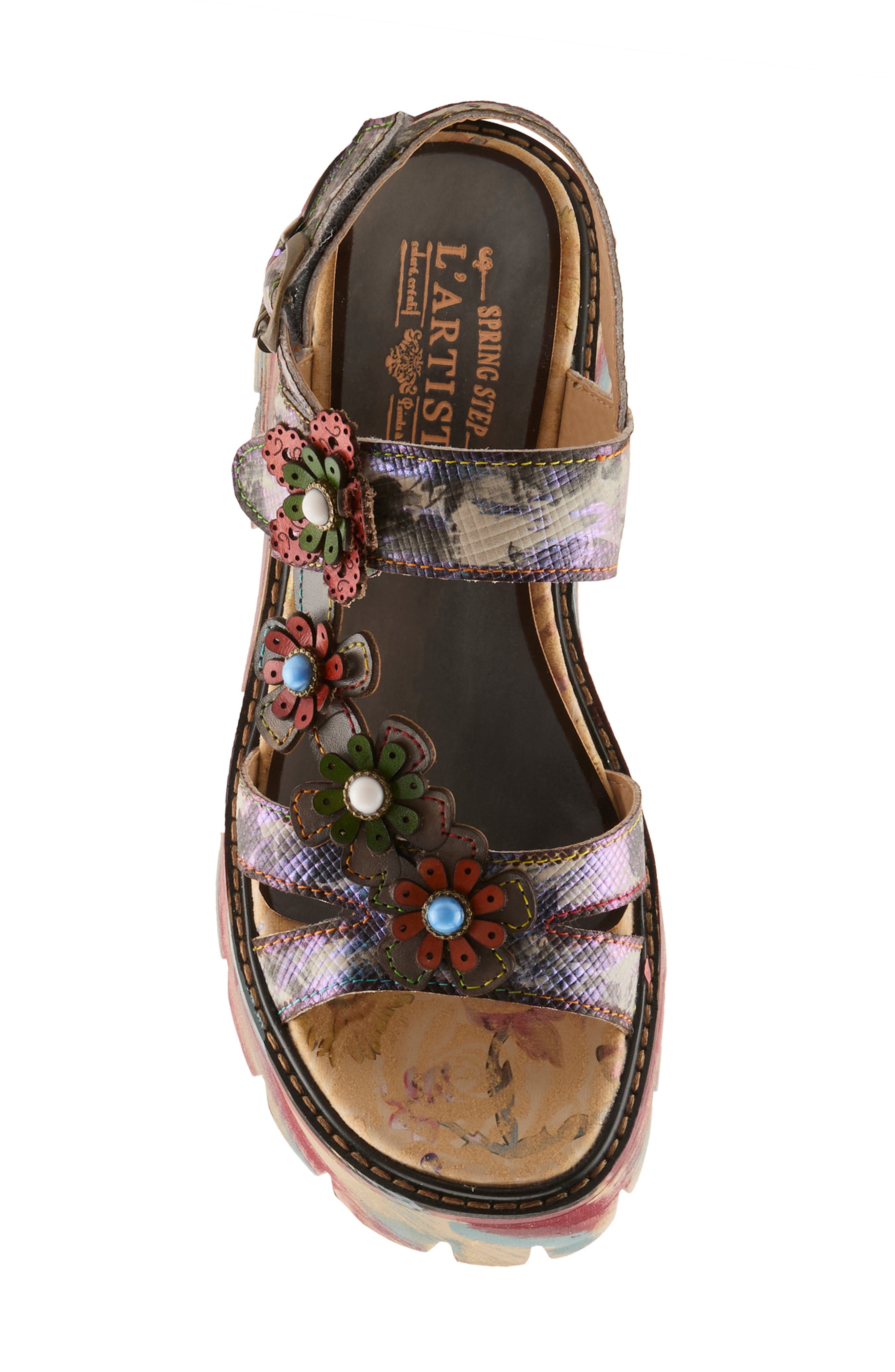 L'Artiste by Spring Step Macha Platform Sandal, Alternate, color, Blue Multi