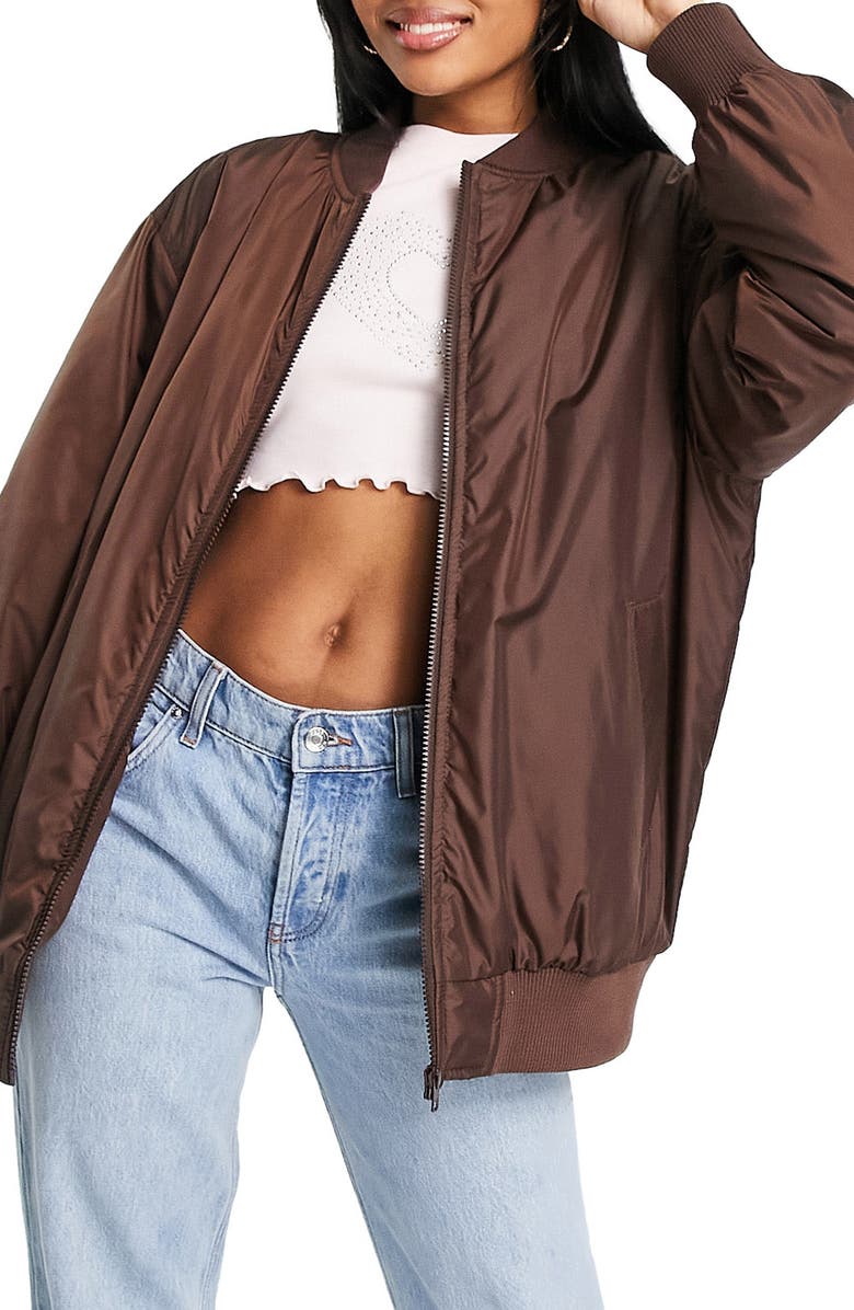 ASOS DESIGN Relaxed Bomber Jacket, Main, color,
