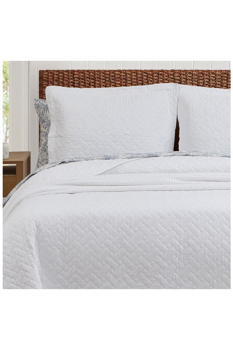 Solid Cotton Quilt & Sham Set, Alternate, color, WHITE