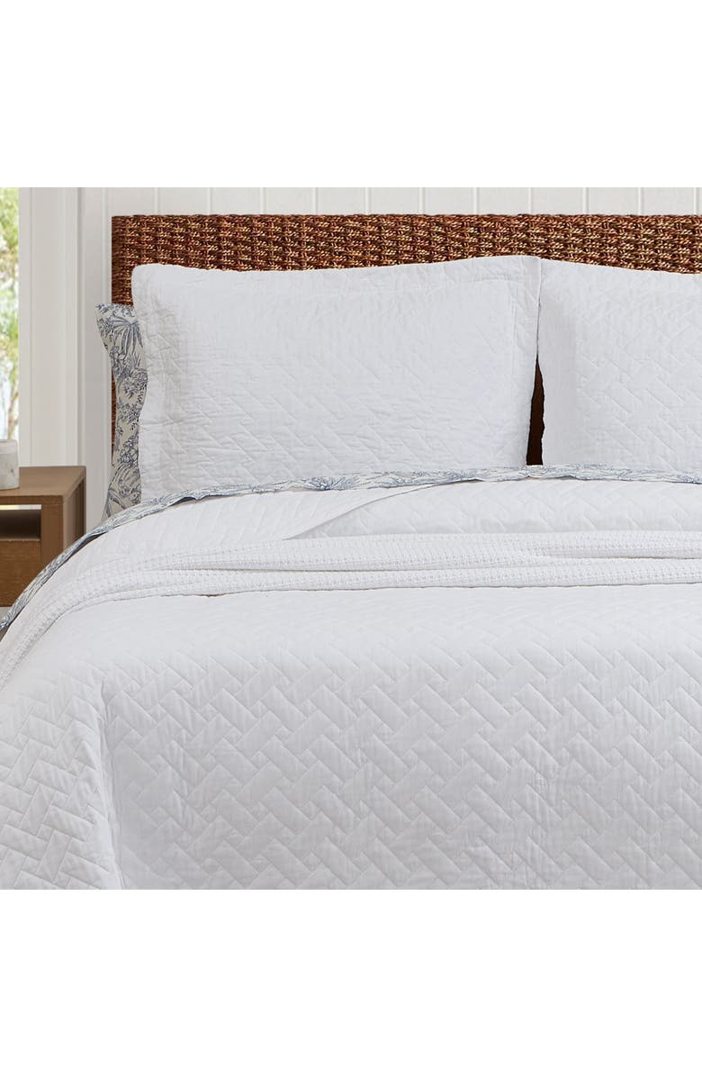 Tommy Bahama Solid Cotton Quilt & Sham Set, Alternate, color, White