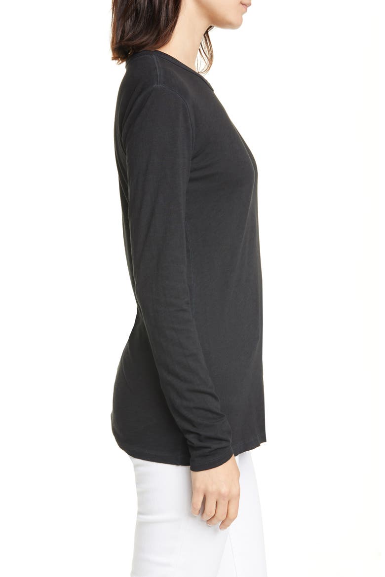 The Long Sleeve Tee, Alternate, color, BLACK