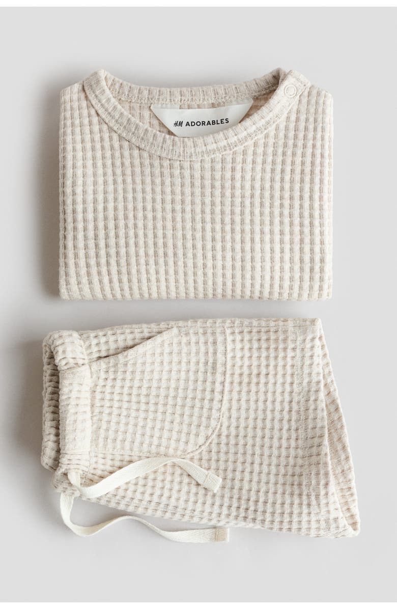H&M 2-piece Waffled Cotton Set, Alternate, color, 