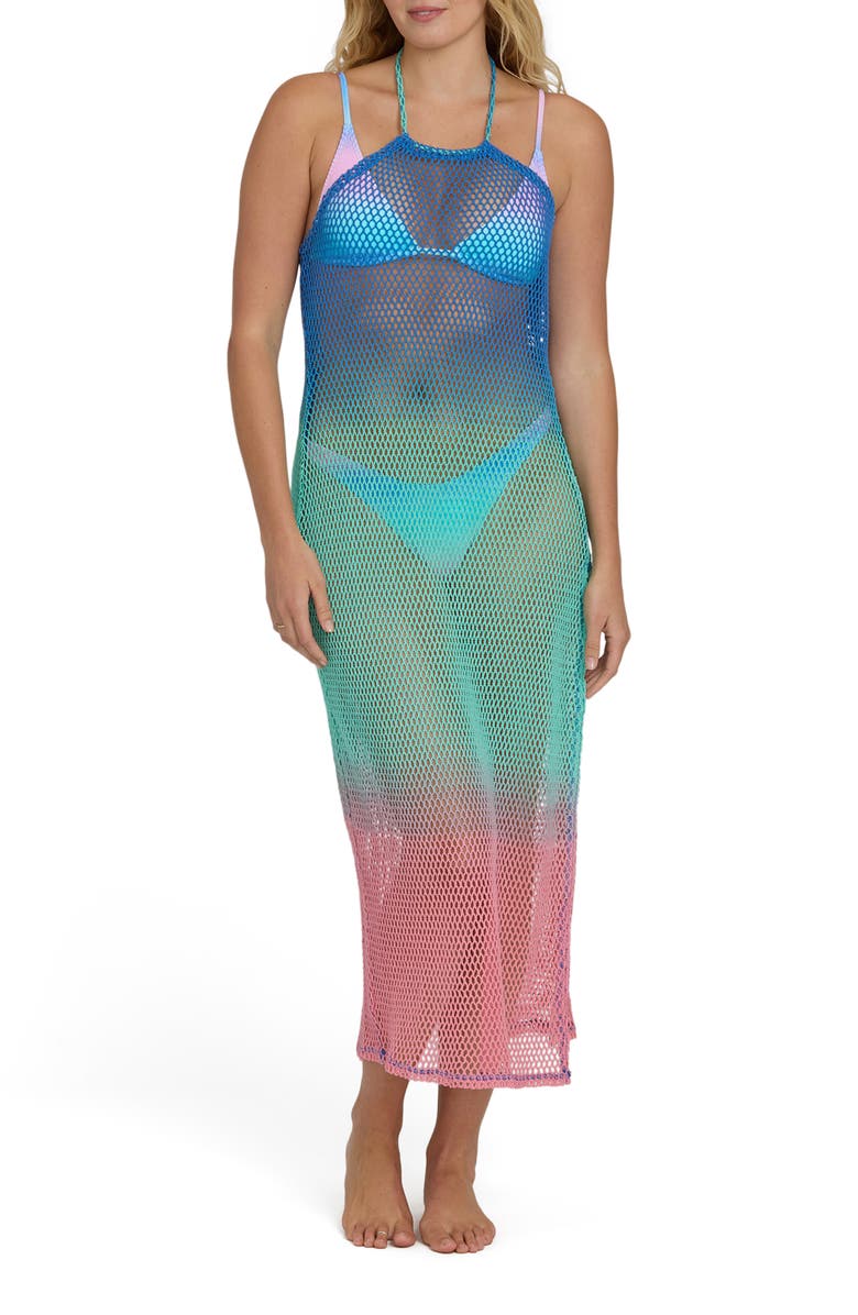 Billabong Sun Vision Open Stitch Cotton Cover-Up Midi Dress, Main, color, 