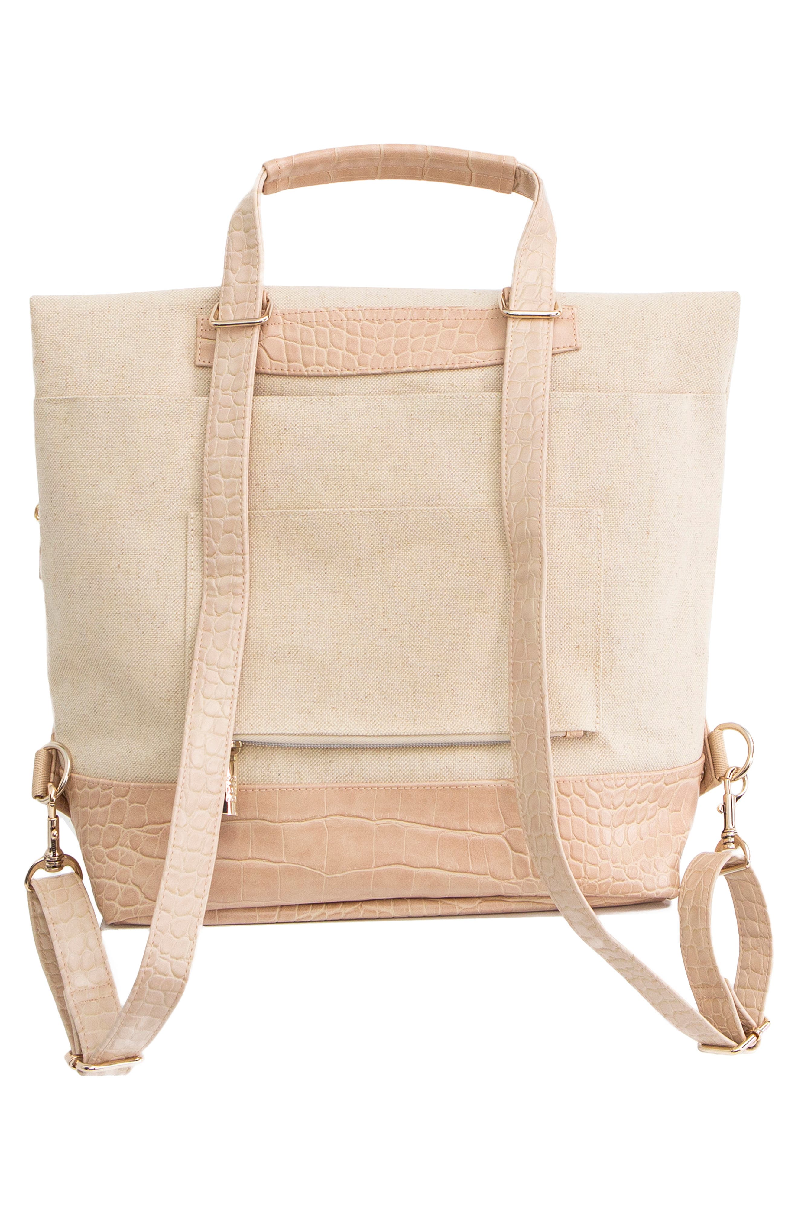 The Everyday Convertible Backpack, Alternate, color, BEIGE CROC
