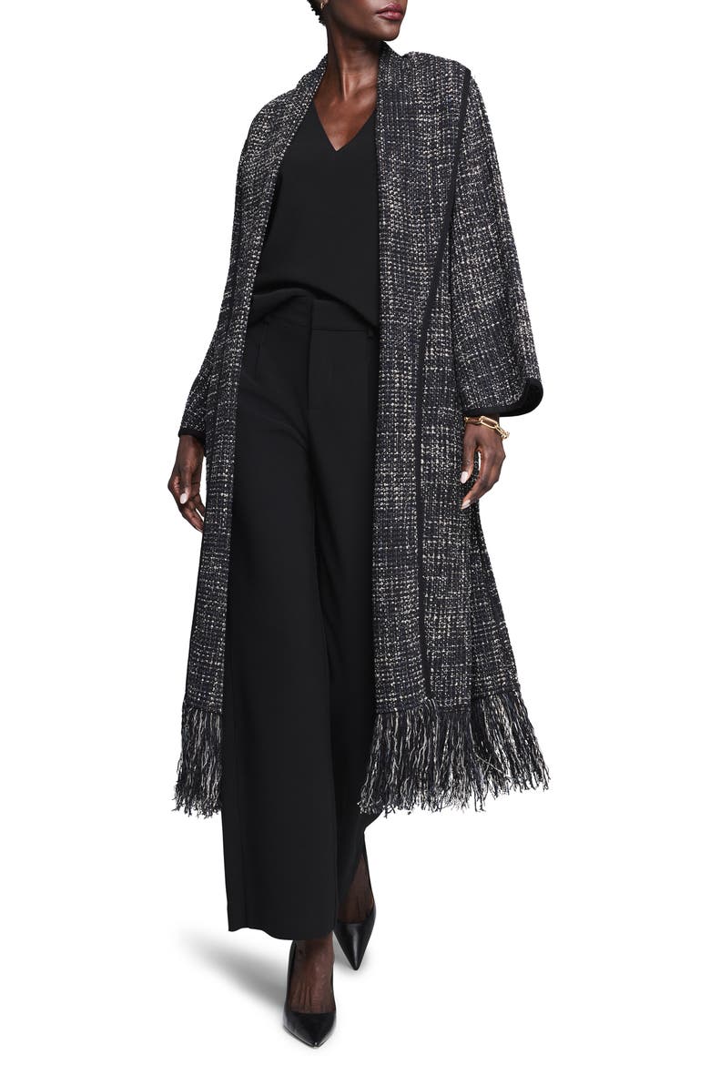 Standout Fringe Jacket, Main, color, BLACK MULTI
