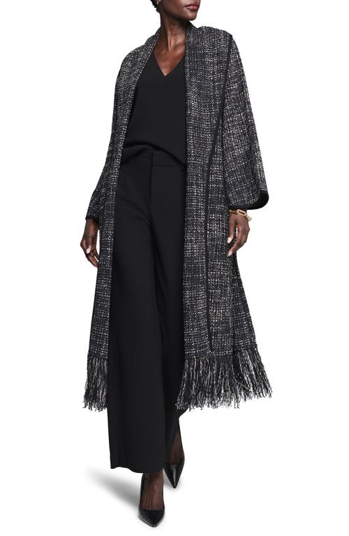 Nic + Zoe Nic+zoe Standout Fringe Jacket In Black Multi