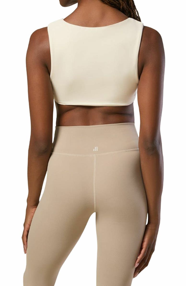 WeWoreWhat Twist Front Bra Top, Alternate, color, Off-White