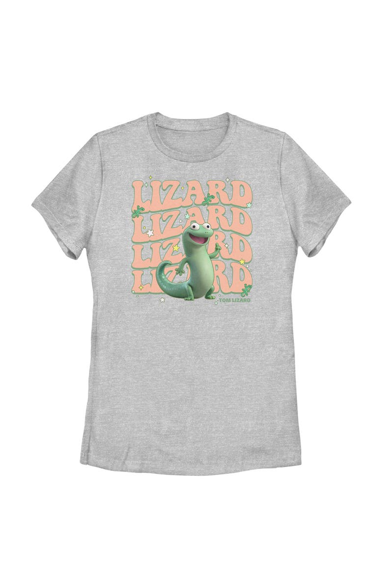 Hoppers Women's Hoppers Tom Lizard Colorful Star  Graphic T-Shirt, Main, color, Athletic Heather