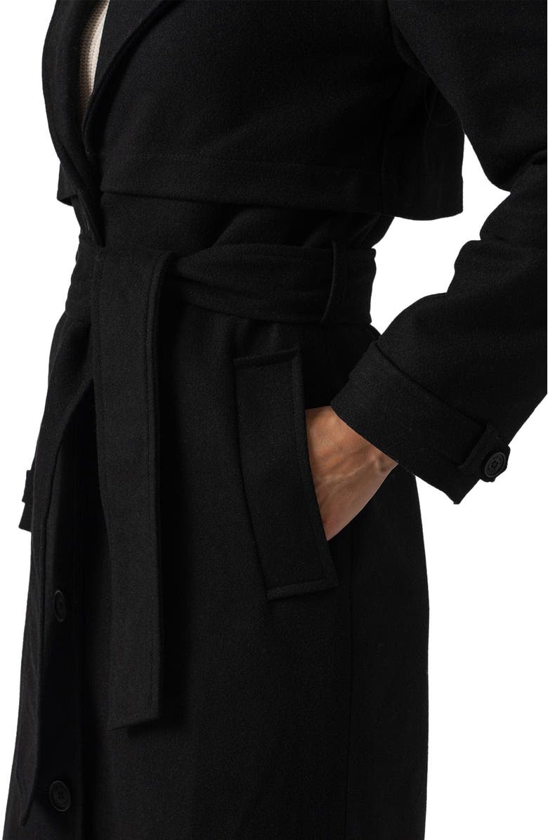 Saint + Sofia Odette Coat, Alternate, color, Black