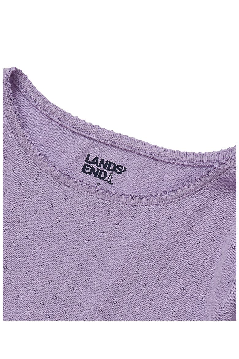 Girls Long Sleeve Pointelle Knit Shirt, Alternate, color, Lilac Breeze