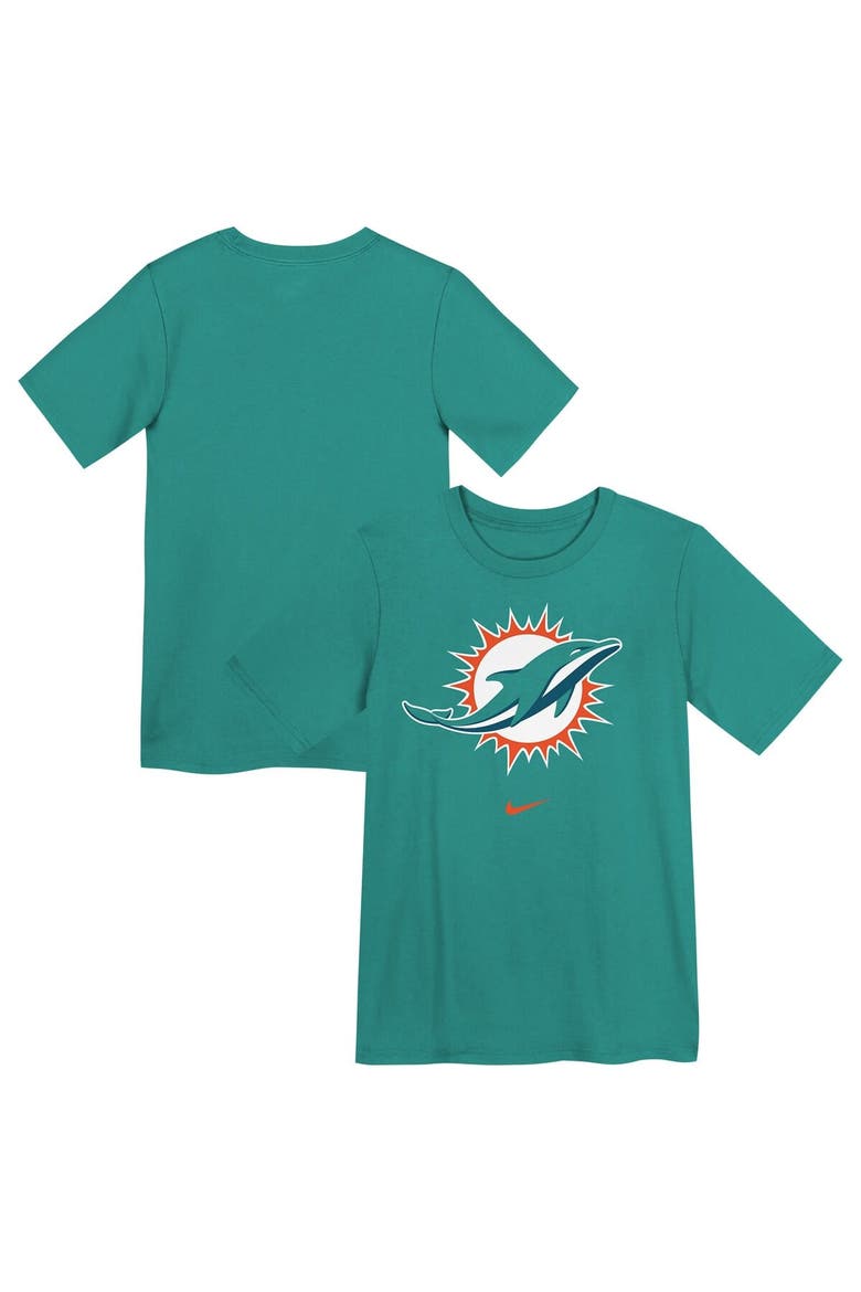 Preschool Nike Aqua Miami Dolphins Primary Logo Legend Performance T-Shirt, Main, color, Aqua