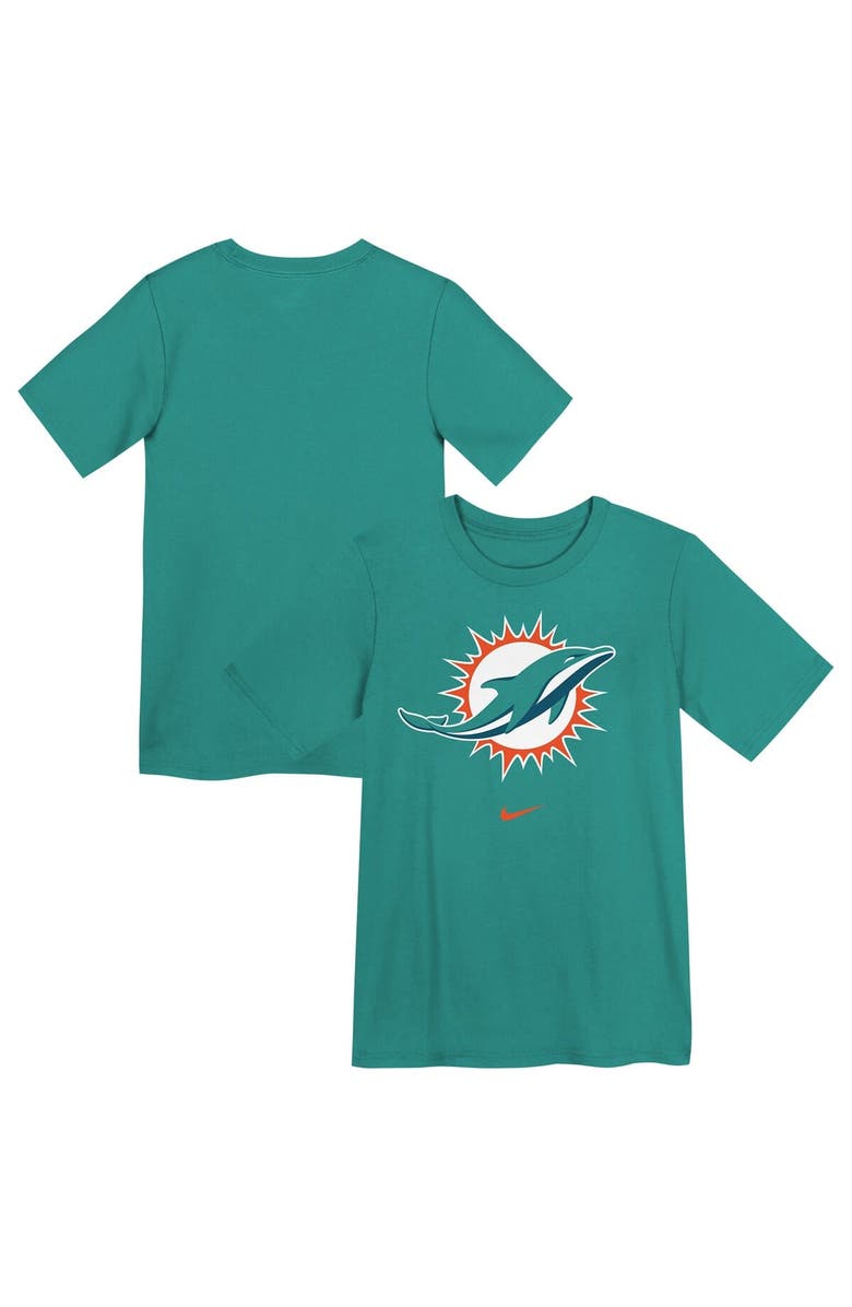 Nike Preschool Nike Aqua Miami Dolphins Primary Logo Legend Performance T-Shirt, Main, color, Aqua