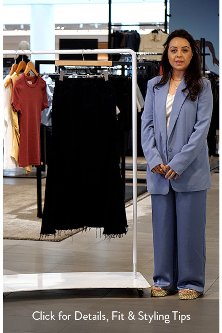 Fringe Denim Midi Skirt video