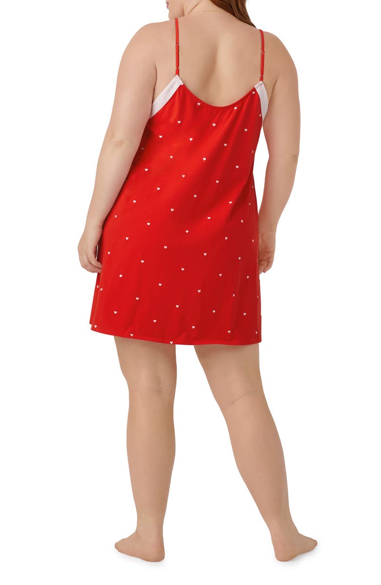BedHead Pajamas Heart Print Stretch Organic Cotton Chemise, Alternate, color, 