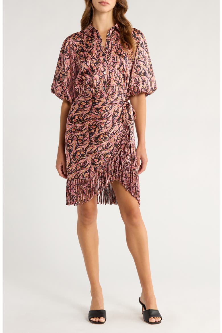 Kember Paisley Shirtdress, Main, color, OBSIDIAN MULTI
