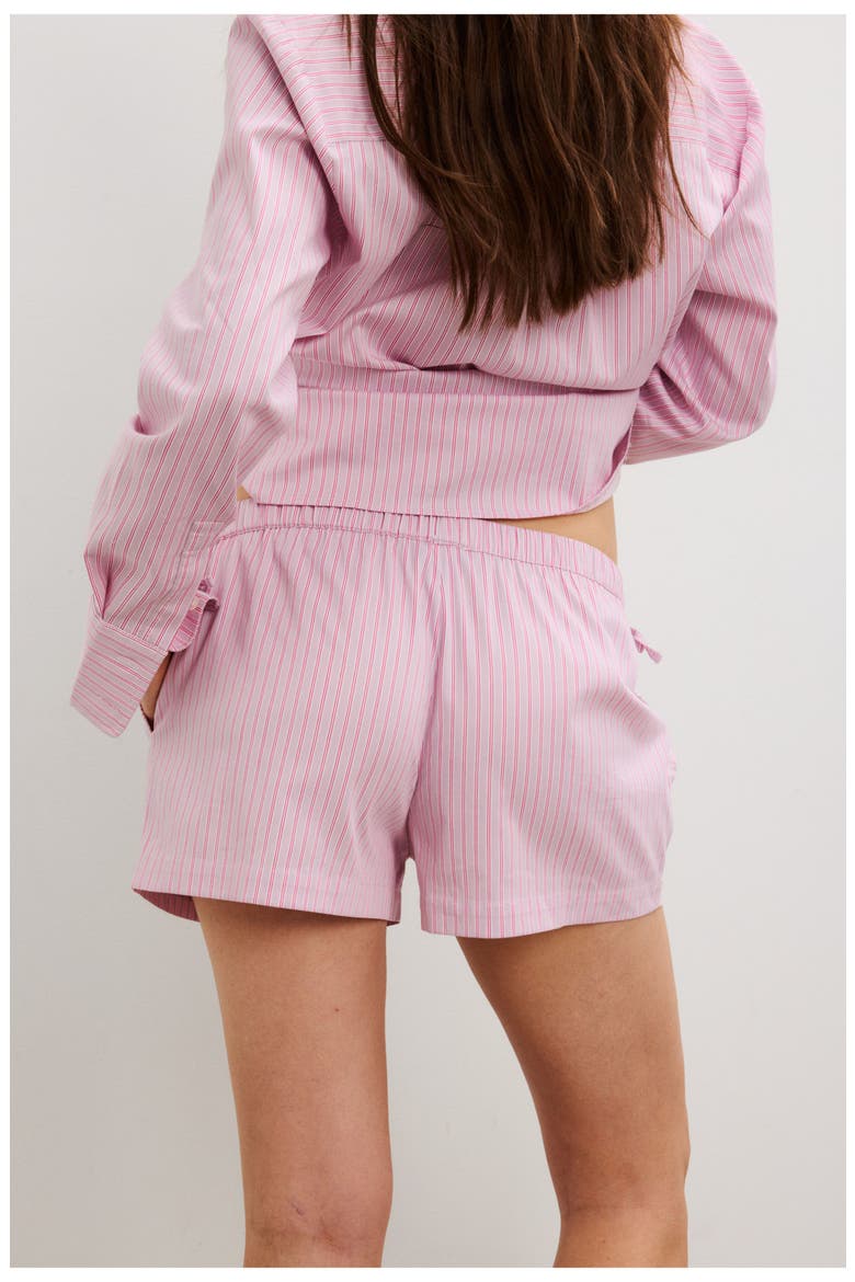 The Maternity Side Tie Short, Alternate, color, Purple/Pink Stripe