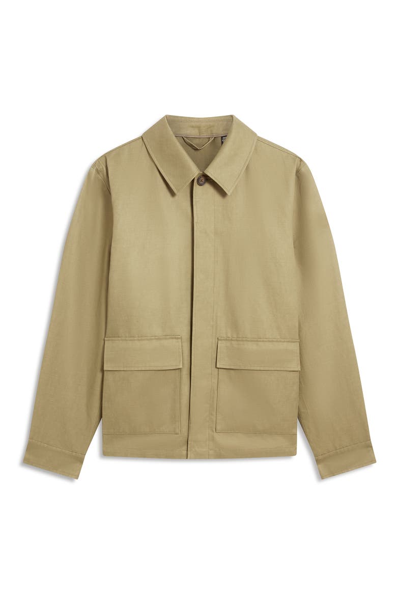Trennt Cotton & Linen Shirt Jacket, Alternate, color, OLIVE