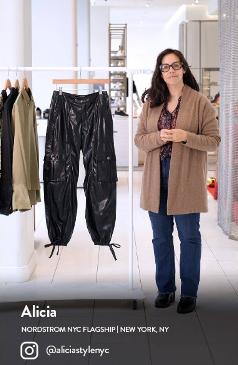 Faux Leather Cargo Joggers, sales video thumbnail