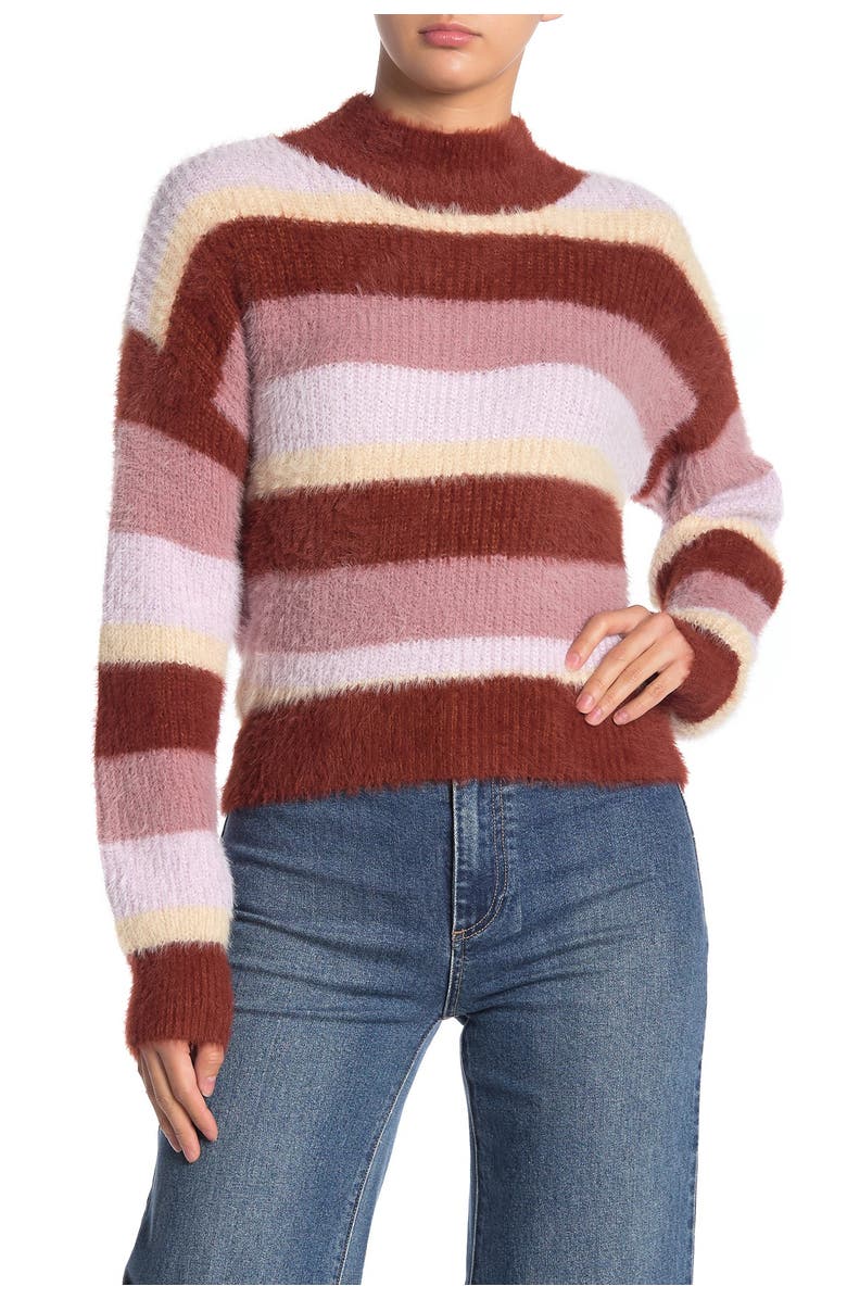 All in Favor Cozy Striped Knit Sweater, Main, color, 