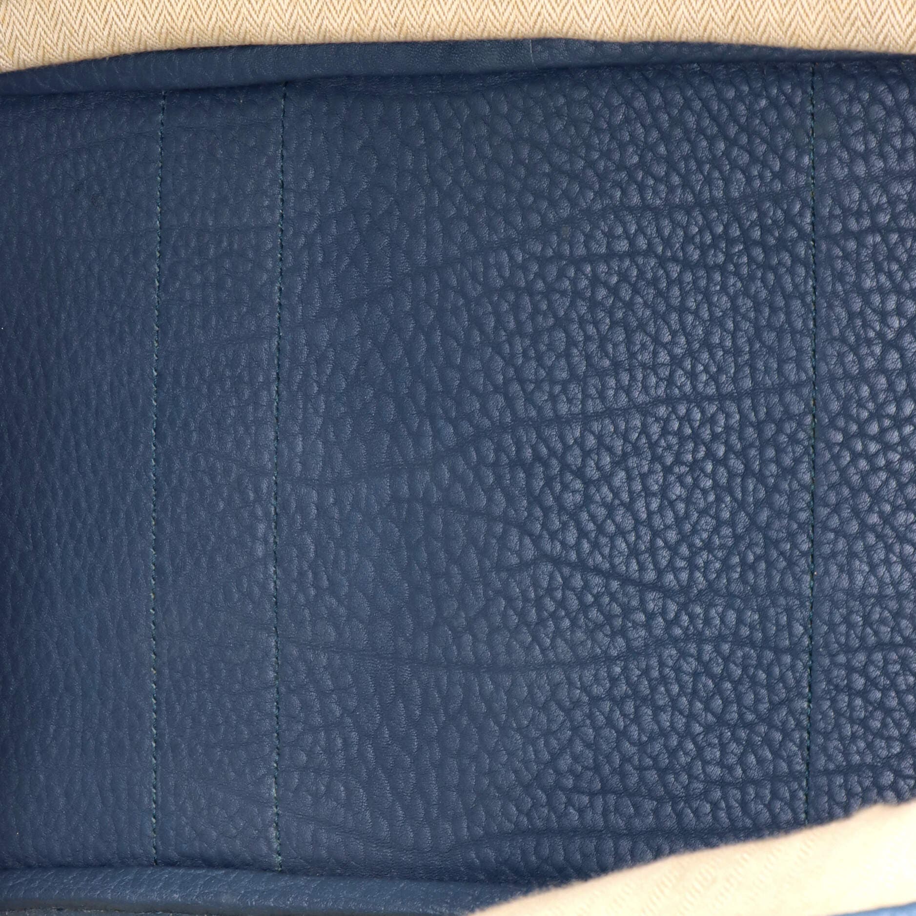 Pre-Owned Hermes Garden Party Tote Leather 36, Alternate, color, Bleu Tempete