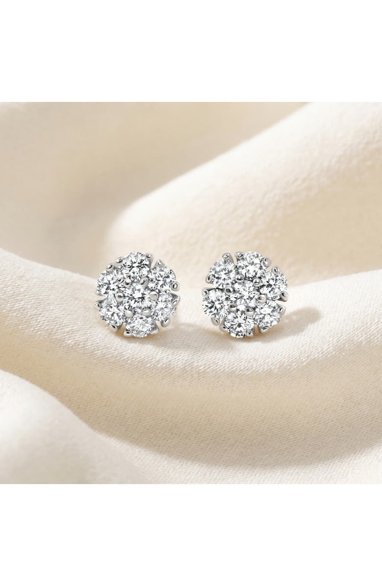 Bliss Diamond 1Ct Diamond Cluster Pave Studs Screwback Earrings 14k Gold Lab Grown, Alternate, color, Yellow Gold