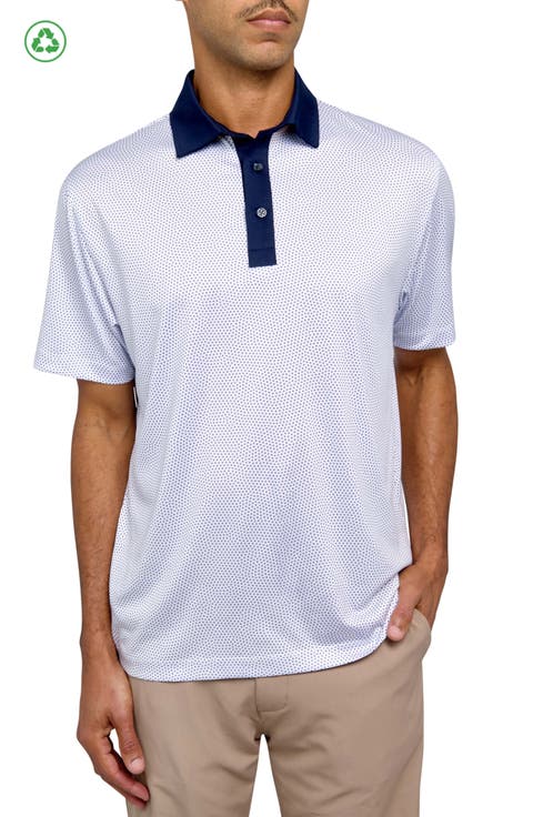 Dot Print Performance Golf Polo