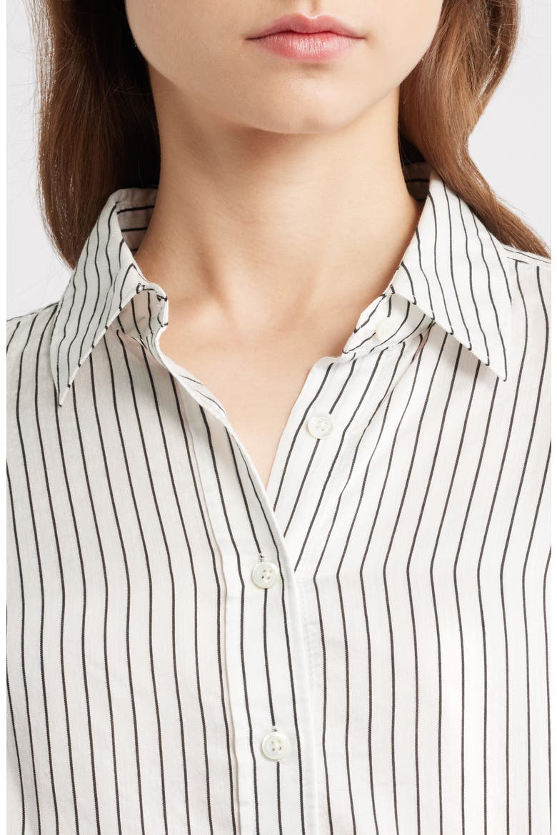 The Charles Button-Up Shirt, Alternate, color, CREAM/ NAVY