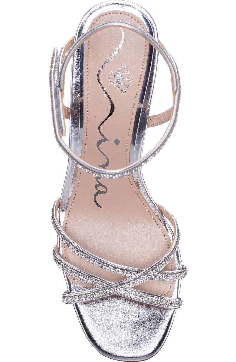 Nina Brynda Slingback Wedge Sandal, Alternate, color, Silver Metallic