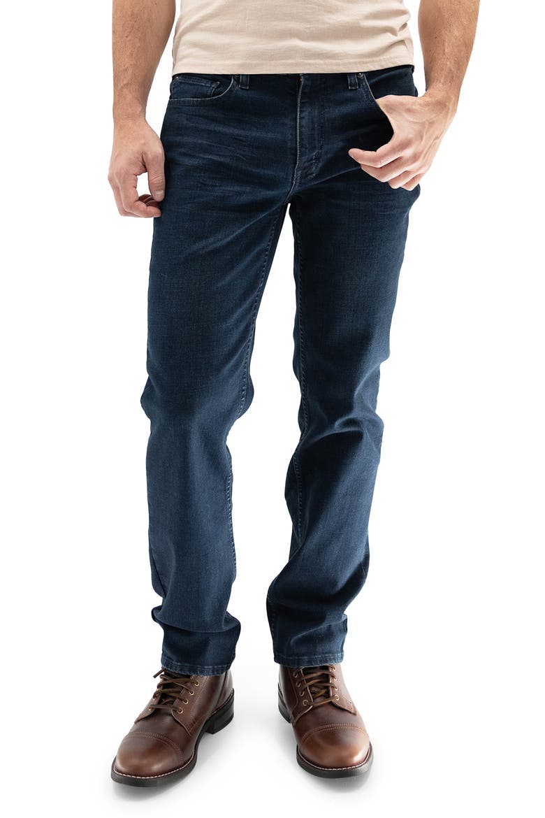 Slim Straight Leg Performance Jeans, Main, color, DOGBACK